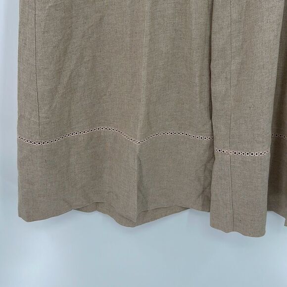 CARBON38 Womens Tan Linen Wide Leg Pants Size XS - Picture 9 of 13